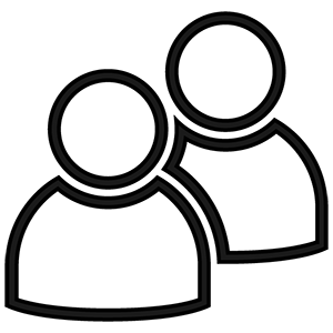 Two people outline icon