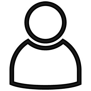 One person outline icon